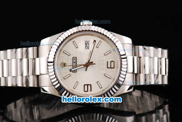 Rolex Datejust II Oyster Perpetual Automatic Movement Silver/Yellow Rolex Logo Dial with Stick/Numeral Marker and SS Strap - Click Image to Close